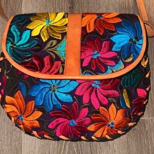 Colorful Floral Embroidered Women's Bag